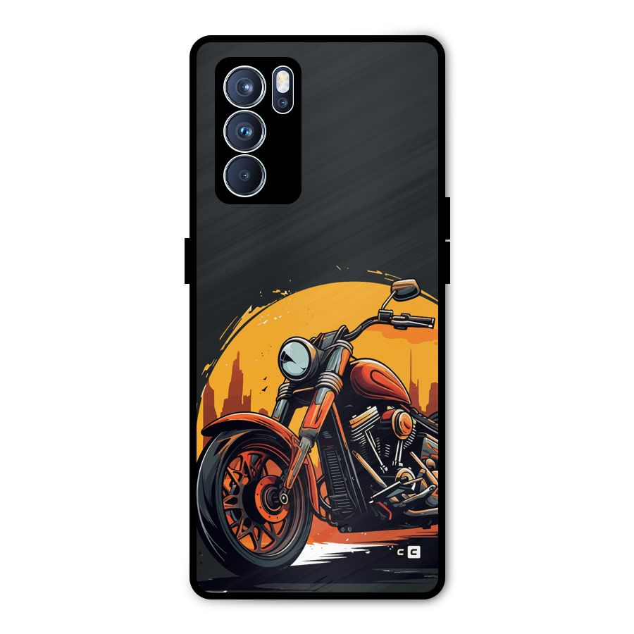 Extreme Cruiser Bike Metal Back Case for Oppo Reno6 Pro 5G