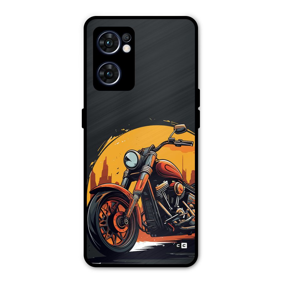 Extreme Cruiser Bike Metal Back Case for Oppo Reno7 5G