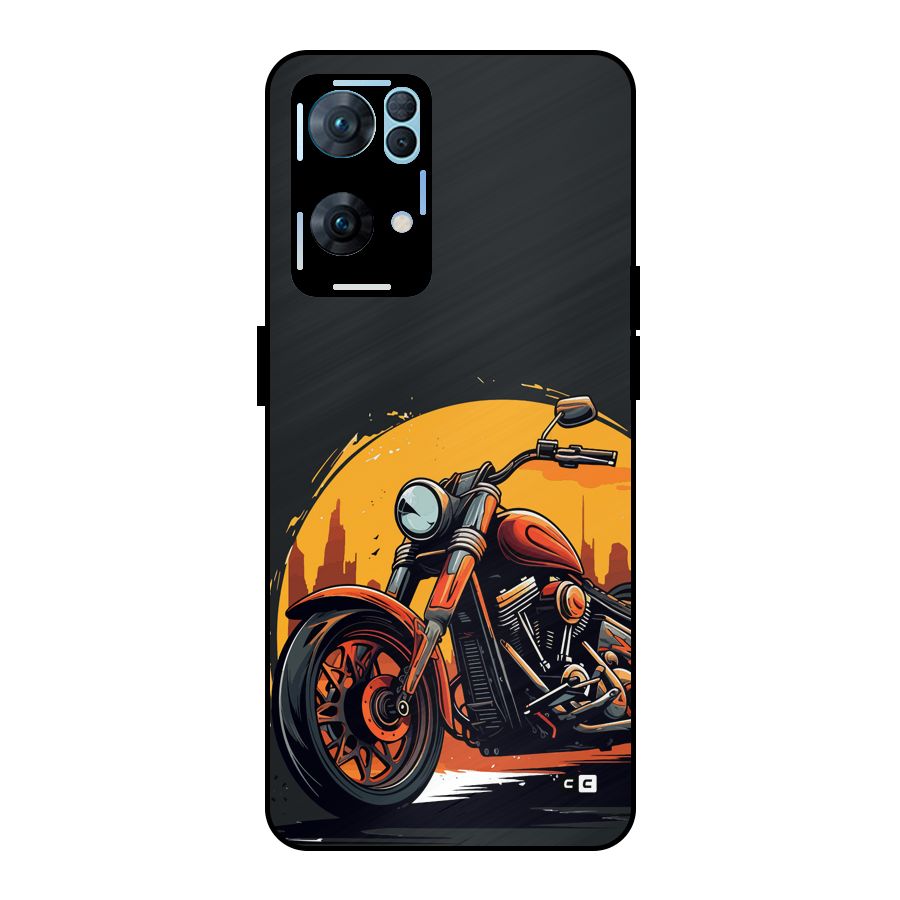 Extreme Cruiser Bike Metal Back Case for Oppo Reno7 Pro 5G