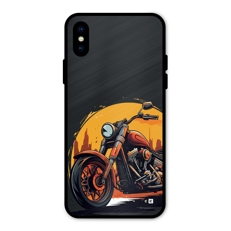 Extreme Cruiser Bike Metal Back Case for iPhone X