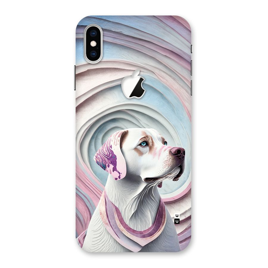 Eye Dog illustration Back Case for iPhone XS Max Apple Cut