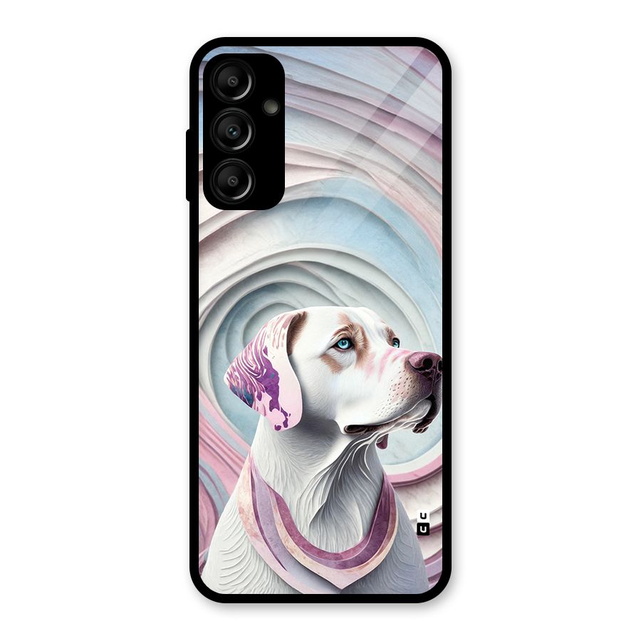 Eye Dog illustration Glass Back Case for Galaxy A14 5G