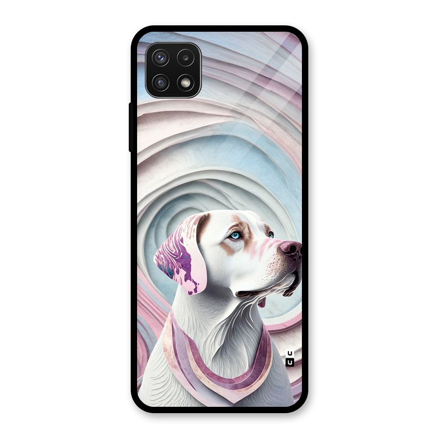 Eye Dog illustration Glass Back Case for Galaxy A22 5G