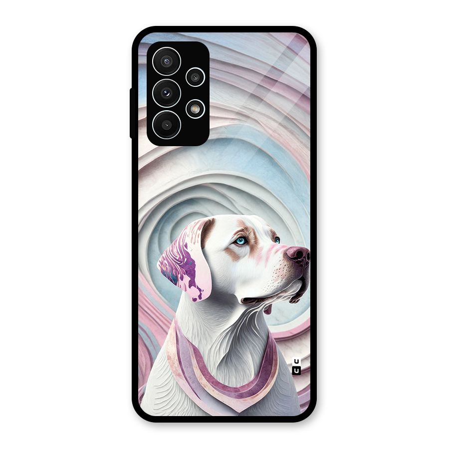 Eye Dog illustration Glass Back Case for Galaxy A23