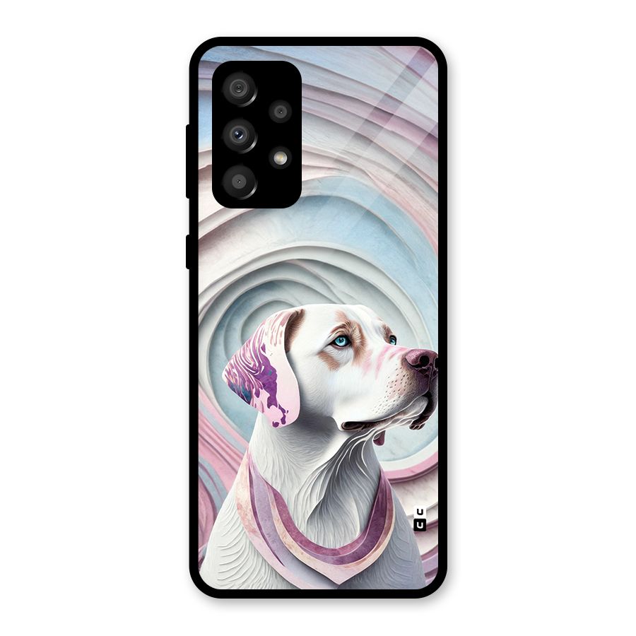 Eye Dog illustration Glass Back Case for Galaxy A32