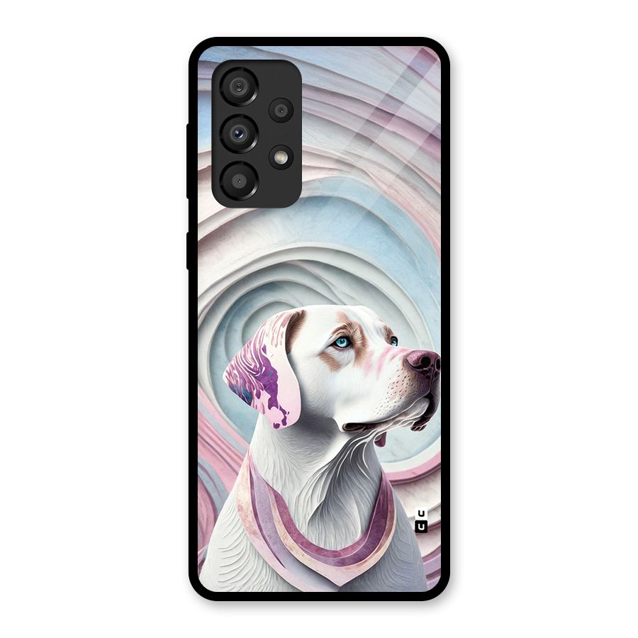 Eye Dog illustration Glass Back Case for Galaxy A33 5G