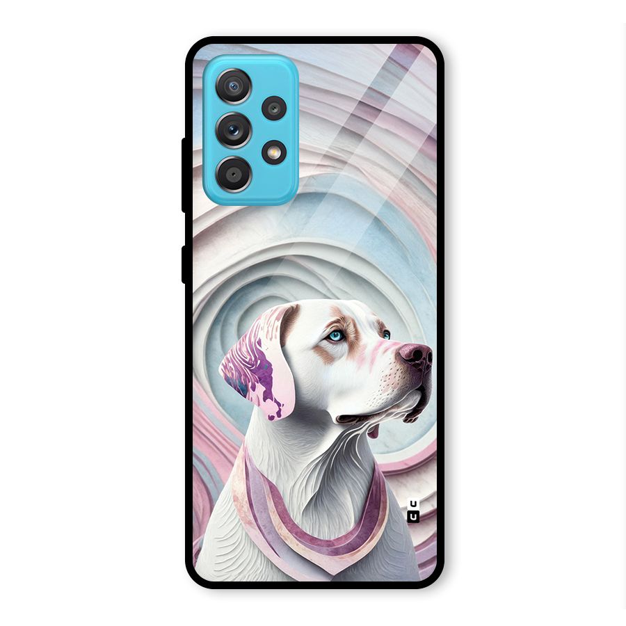Eye Dog illustration Glass Back Case for Galaxy A52s 5G
