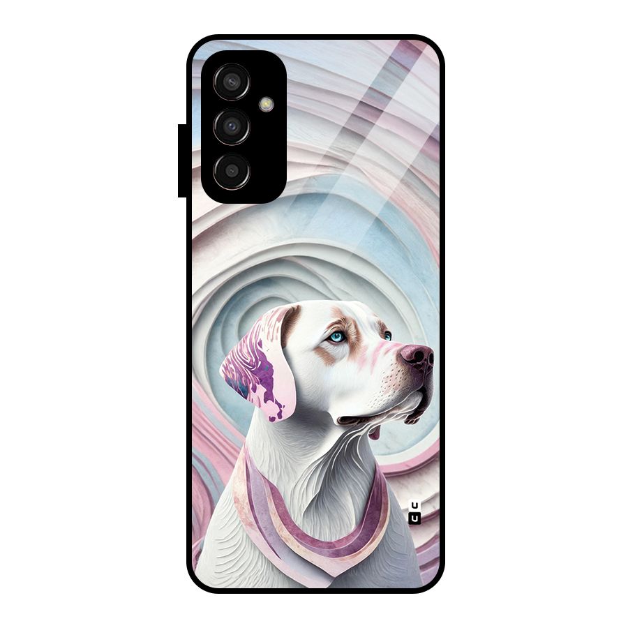 Eye Dog illustration Glass Back Case for Galaxy F13