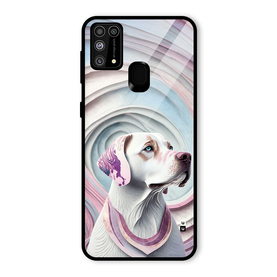 Eye Dog illustration Glass Back Case for Galaxy F41