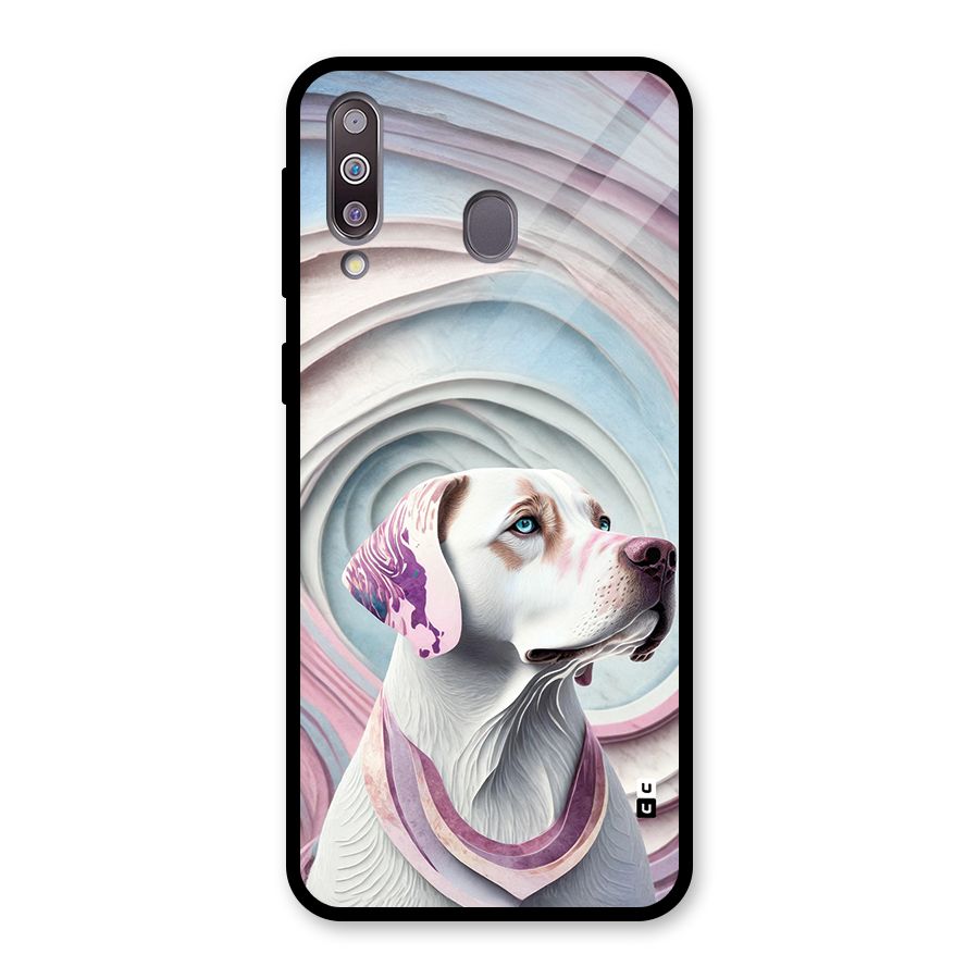 Eye Dog illustration Glass Back Case for Galaxy M30