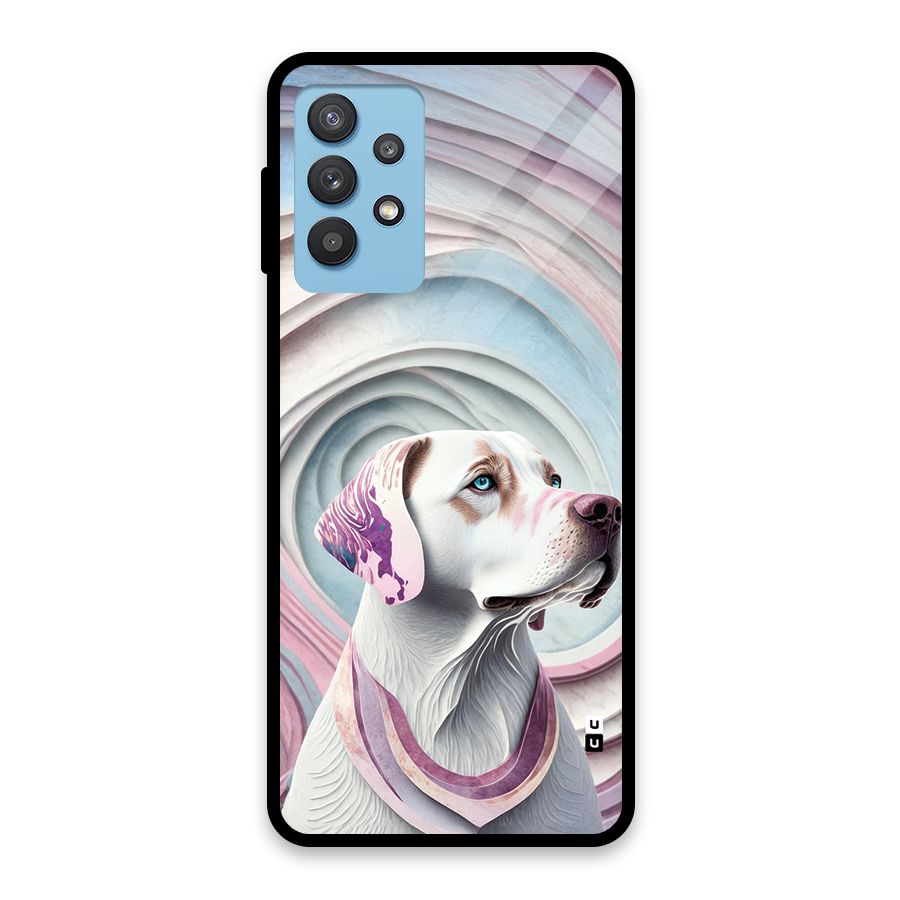 Eye Dog illustration Glass Back Case for Galaxy M32 5G