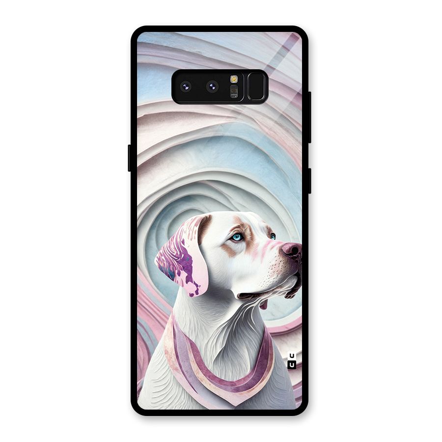 Eye Dog illustration Glass Back Case for Galaxy Note 8