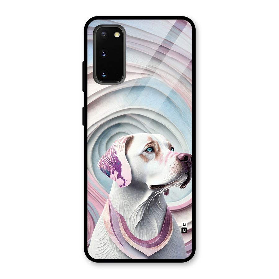 Eye Dog illustration Glass Back Case for Galaxy S20