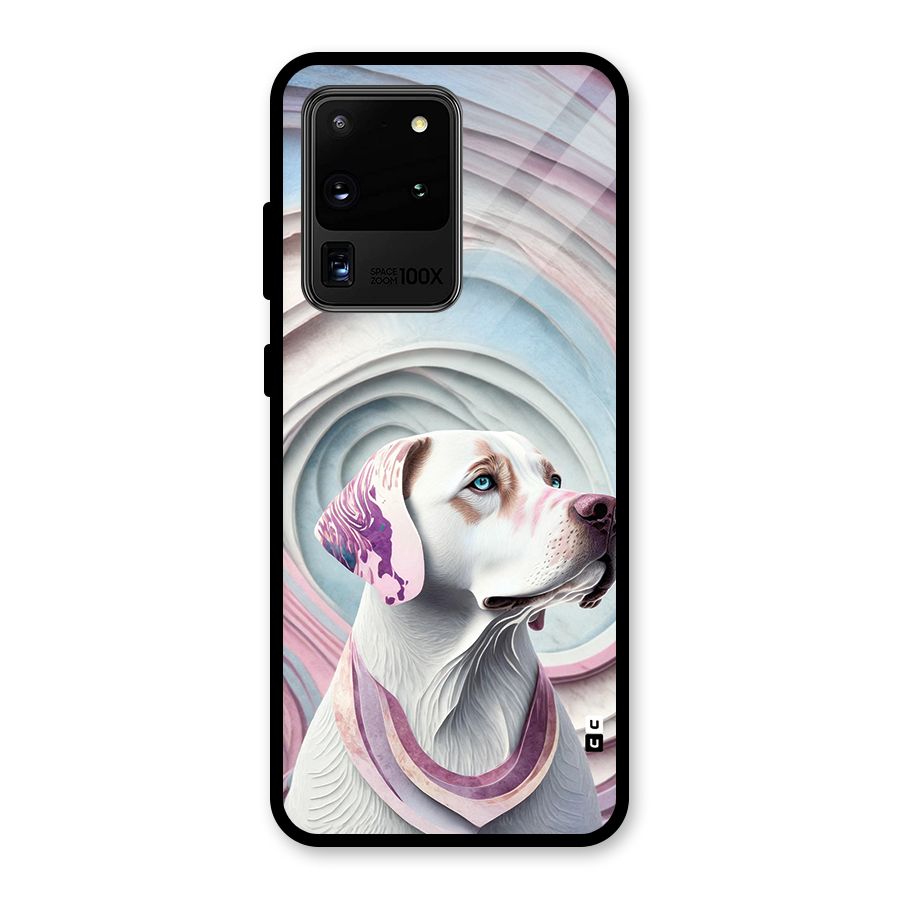 Eye Dog illustration Glass Back Case for Galaxy S20 Ultra