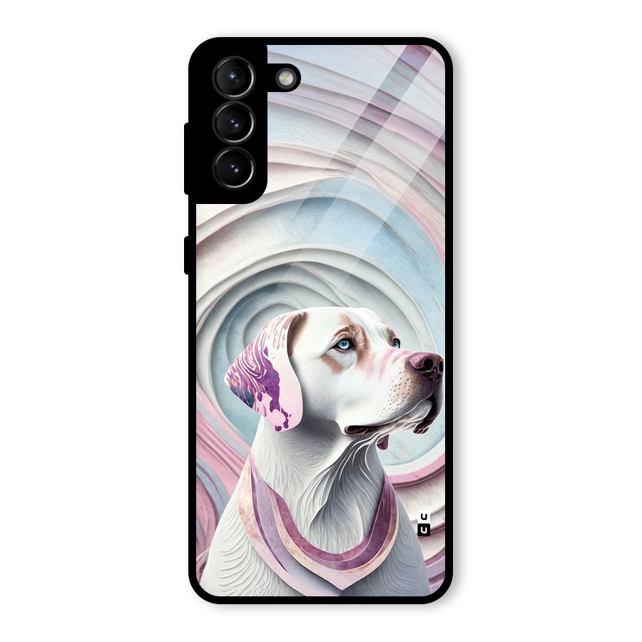 Eye Dog illustration Glass Back Case for Galaxy S21 Plus