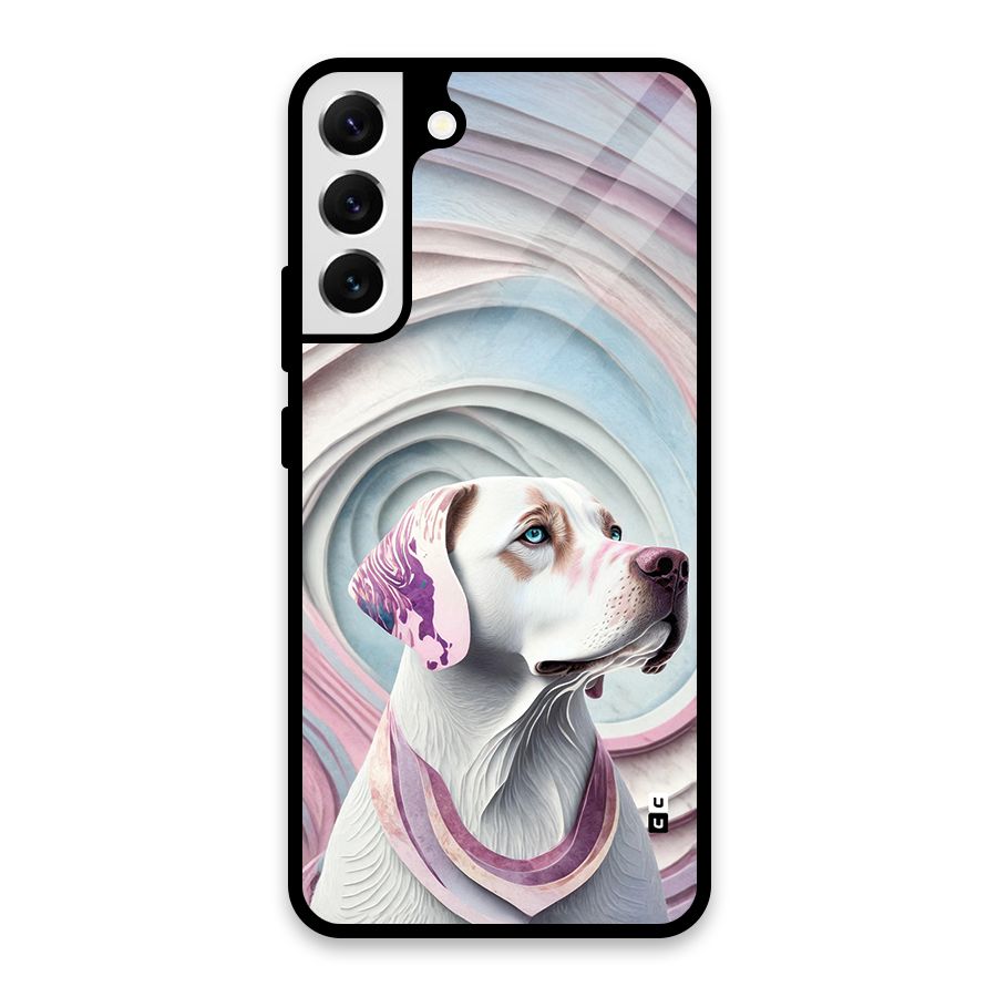 Eye Dog illustration Glass Back Case for Galaxy S22 Plus 5G