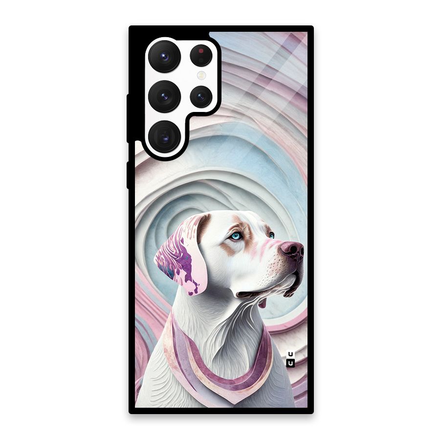 Eye Dog illustration Glass Back Case for Galaxy S22 Ultra 5G
