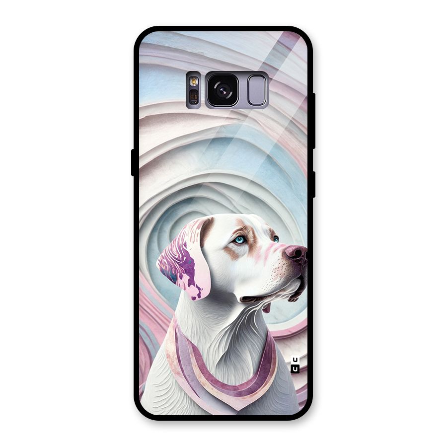 Eye Dog illustration Glass Back Case for Galaxy S8