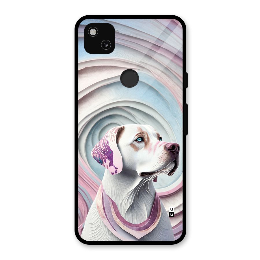 Eye Dog illustration Glass Back Case for Google Pixel 4a