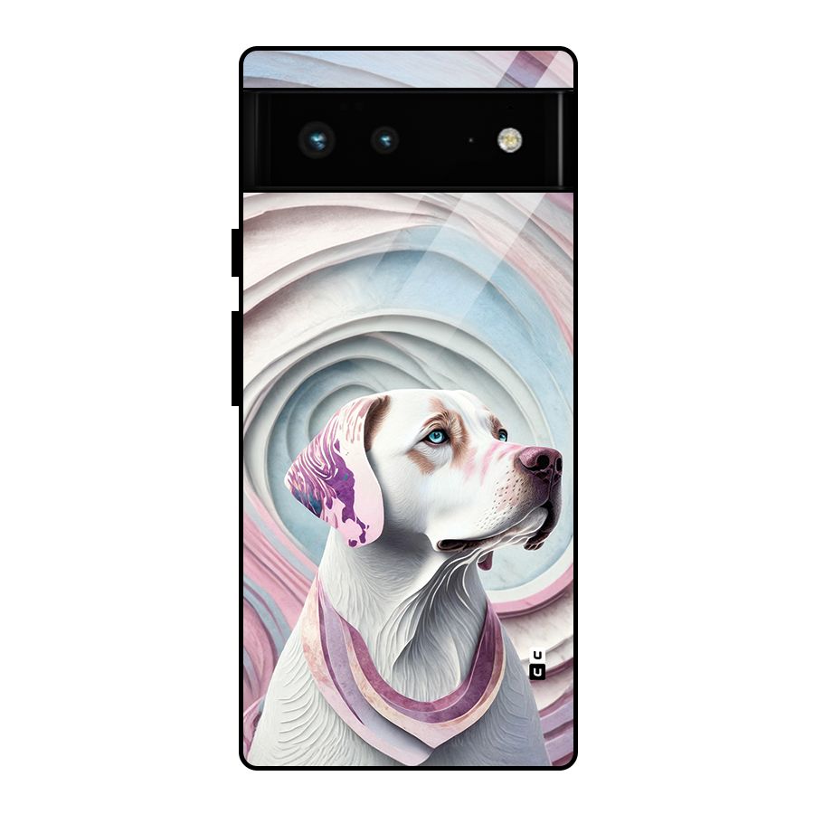 Eye Dog illustration Glass Back Case for Google Pixel 6