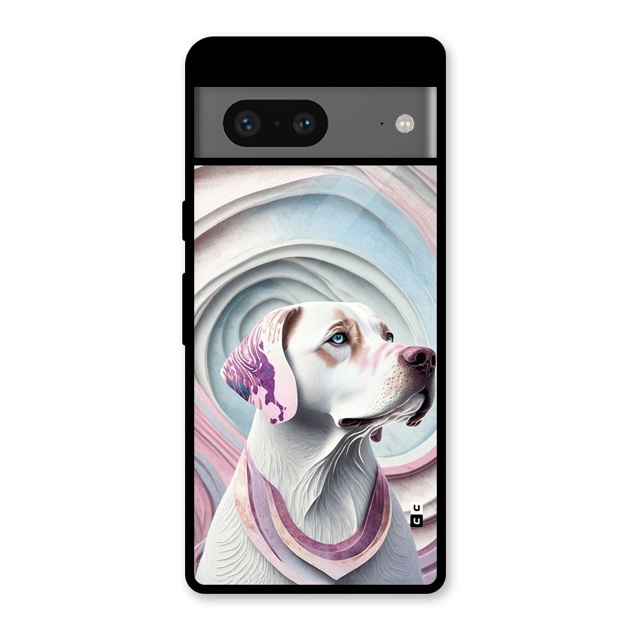 Eye Dog illustration Glass Back Case for Google Pixel 7
