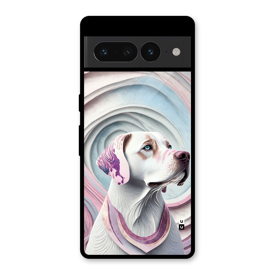 Eye Dog illustration Glass Back Case for Google Pixel 7 Pro