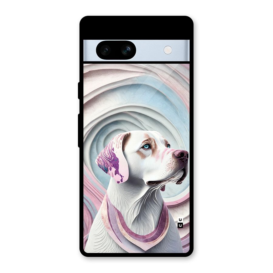 Eye Dog illustration Glass Back Case for Google Pixel 7a