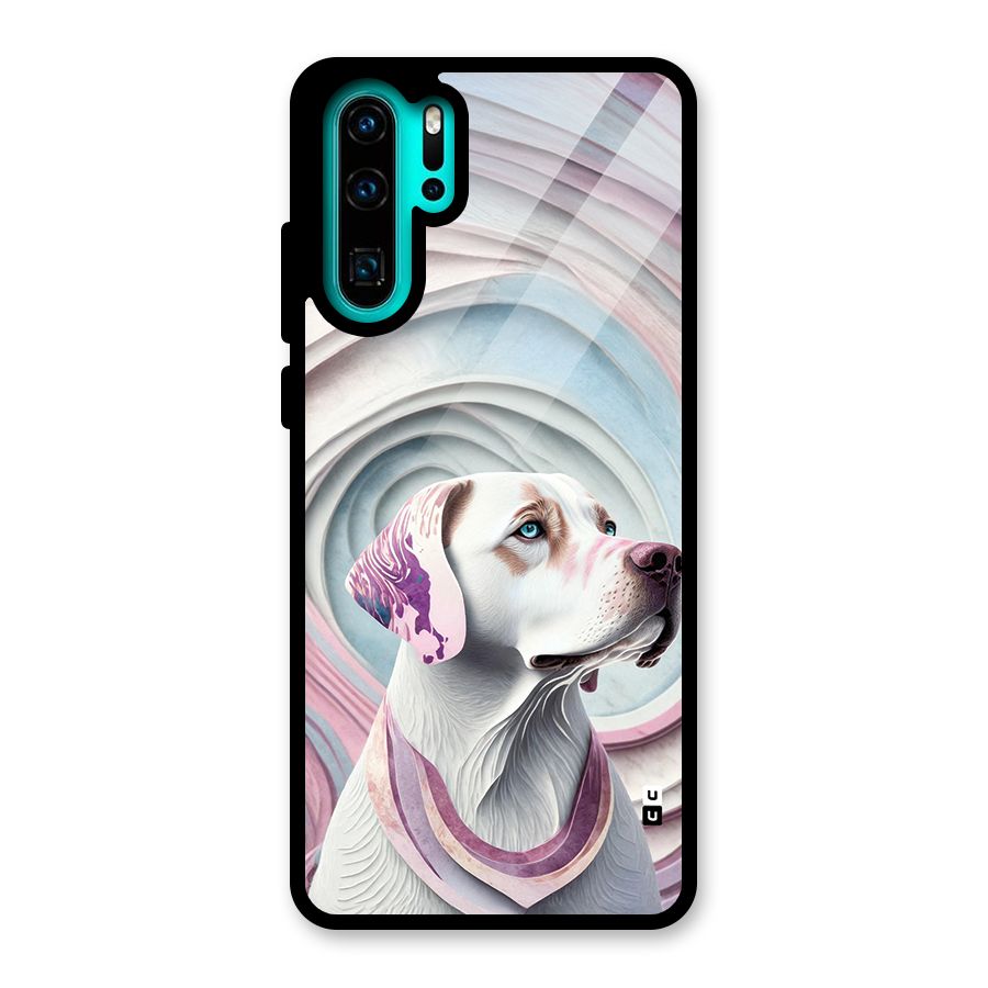 Eye Dog illustration Glass Back Case for Huawei P30 Pro