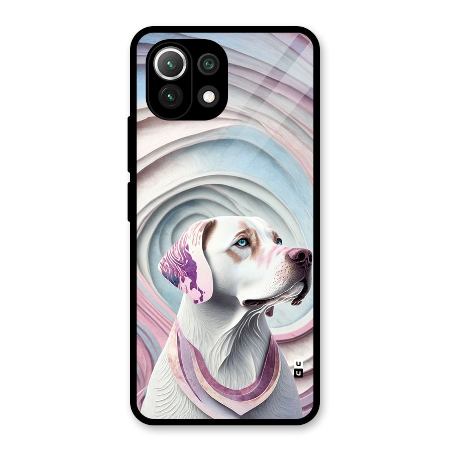 Eye Dog illustration Glass Back Case for Mi 11 Lite