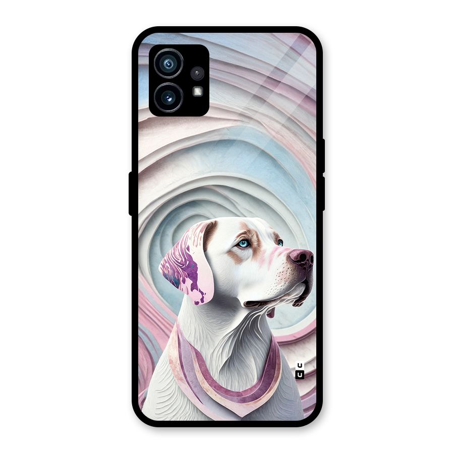Eye Dog illustration Glass Back Case for Nothing Phone 1