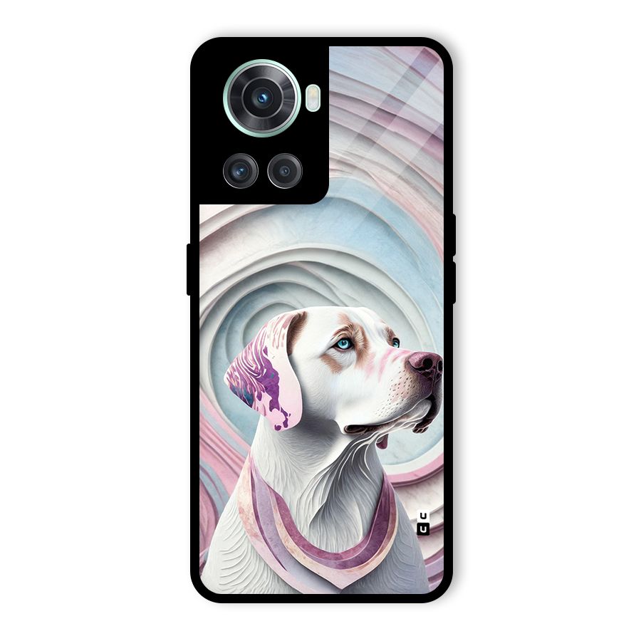 Eye Dog illustration Glass Back Case for OnePlus 10R