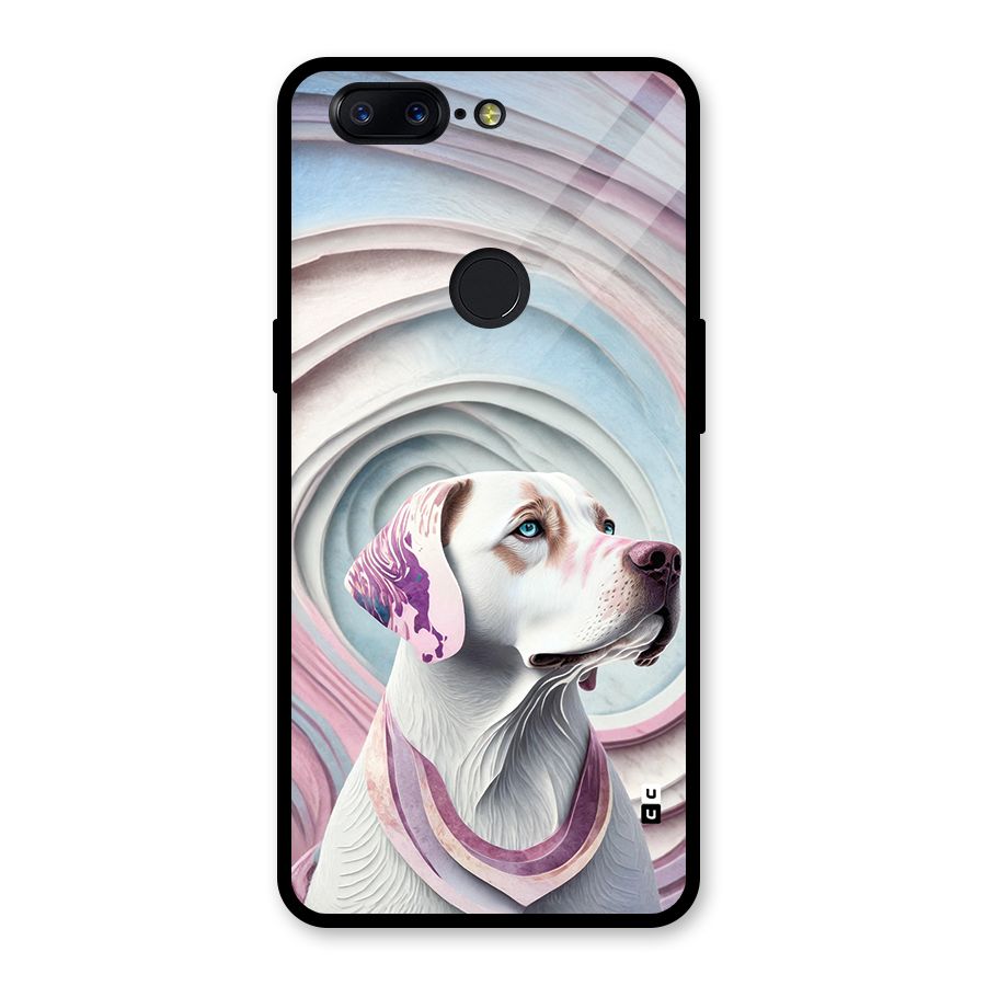 Eye Dog illustration Glass Back Case for OnePlus 5T
