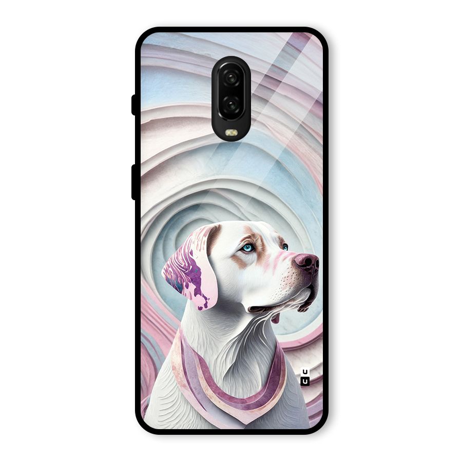Eye Dog illustration Glass Back Case for OnePlus 6T