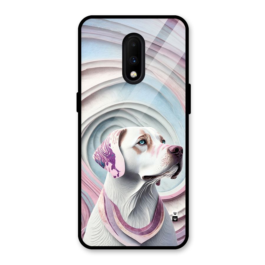 Eye Dog illustration Glass Back Case for OnePlus 7