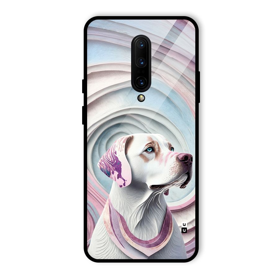 Eye Dog illustration Glass Back Case for OnePlus 7 Pro