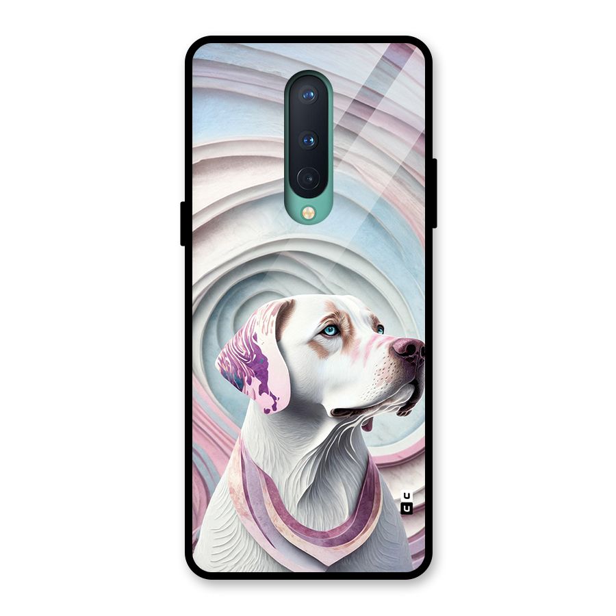Eye Dog illustration Glass Back Case for OnePlus 8