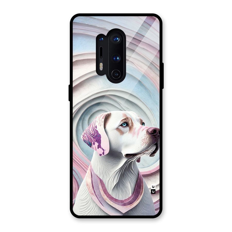 Eye Dog illustration Glass Back Case for OnePlus 8 Pro