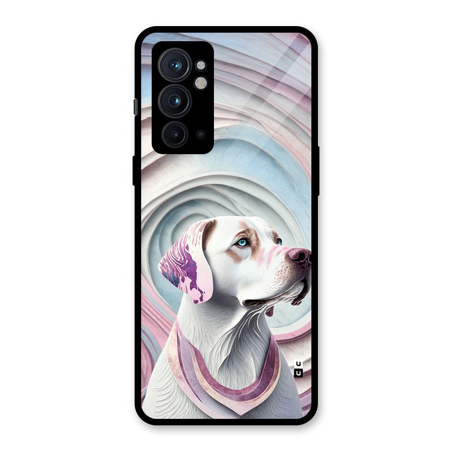 Eye Dog illustration Glass Back Case for OnePlus 9RT 5G