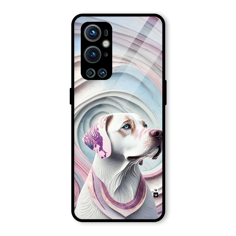 Eye Dog illustration Glass Back Case for OnePlus 9 Pro