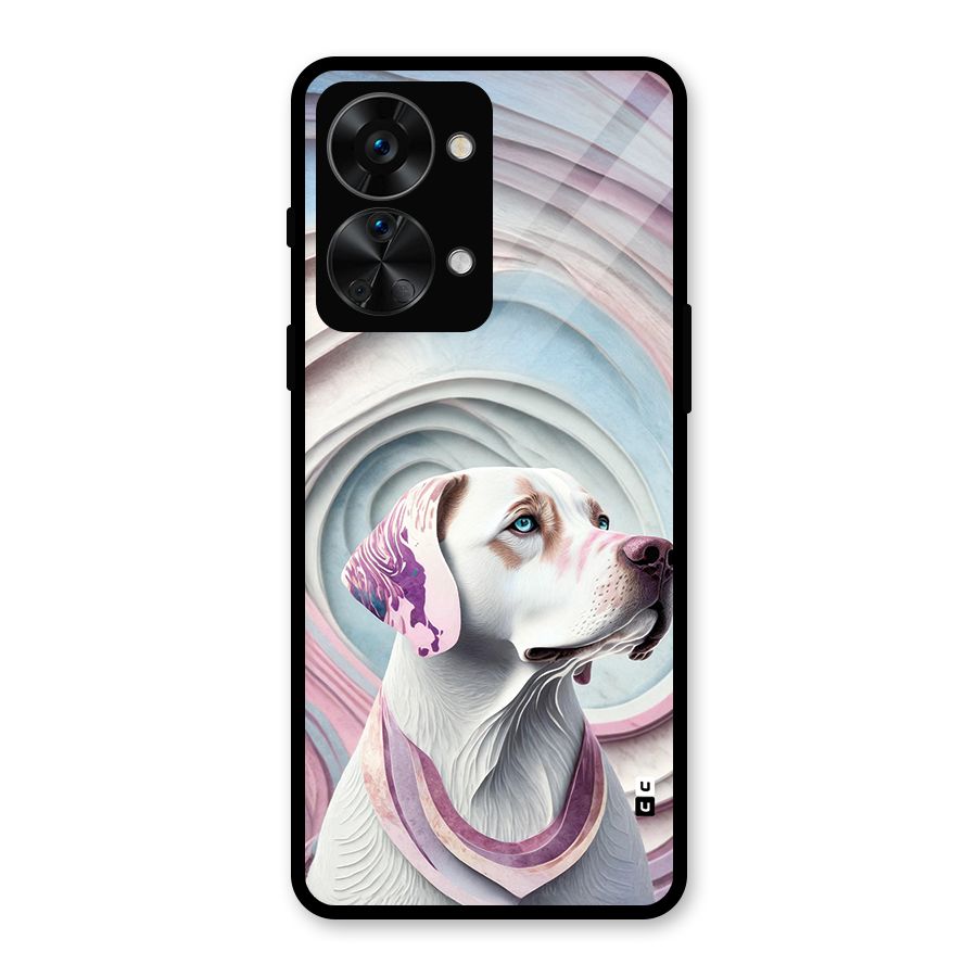 Eye Dog illustration Glass Back Case for OnePlus Nord 2T
