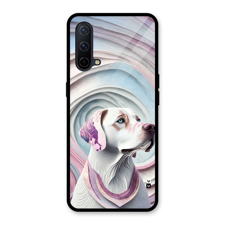 Eye Dog illustration Glass Back Case for OnePlus Nord CE 5G