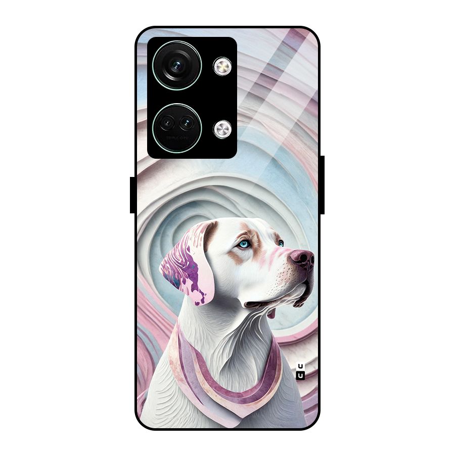 Eye Dog illustration Glass Back Case for Oneplus Nord 3
