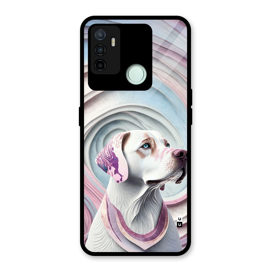 Eye Dog illustration Glass Back Case for Oppo A53