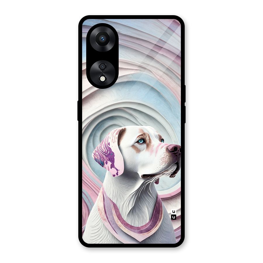 Eye Dog illustration Glass Back Case for Oppo A78