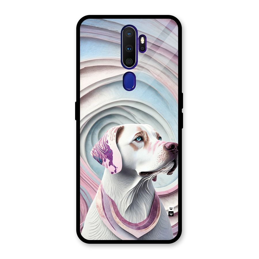 Eye Dog illustration Glass Back Case for Oppo A9 (2020)
