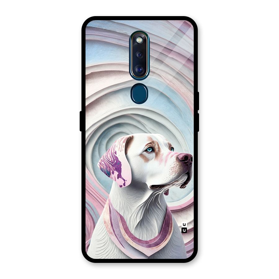 Eye Dog illustration Glass Back Case for Oppo F11 Pro