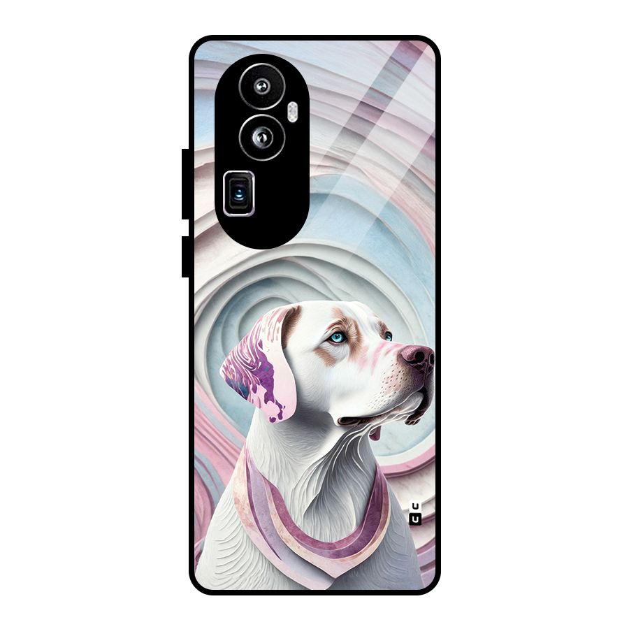 Eye Dog illustration Glass Back Case for Oppo Reno10 Pro Plus