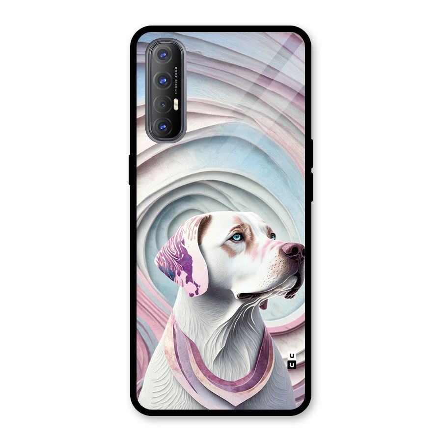 Eye Dog illustration Glass Back Case for Oppo Reno3 Pro