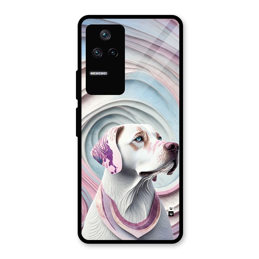 Eye Dog illustration Glass Back Case for Poco F4 5G
