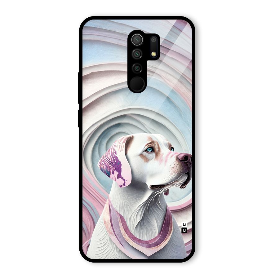 Eye Dog illustration Glass Back Case for Poco M2